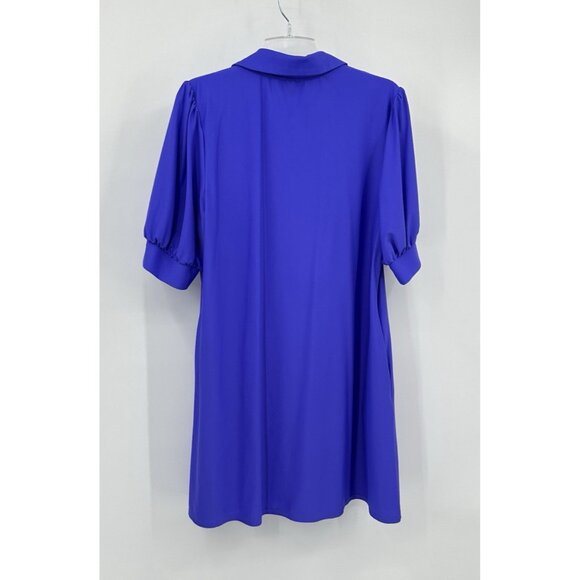 JUDE CONNALLY EMERSON DRESS swing short sleeve jude cloth royal blue knit S - Picture 4 of 6
